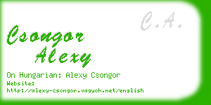 csongor alexy business card